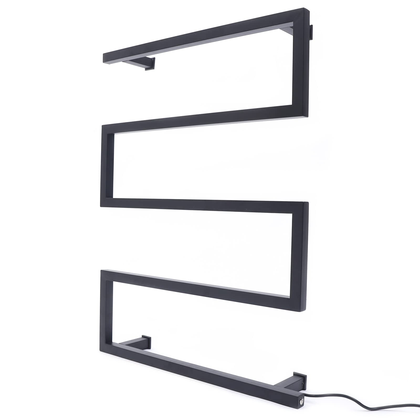 PROYONGOO 5 Bars Heated Towel Rack, Wall Mounted Towel Warmer, 23.6