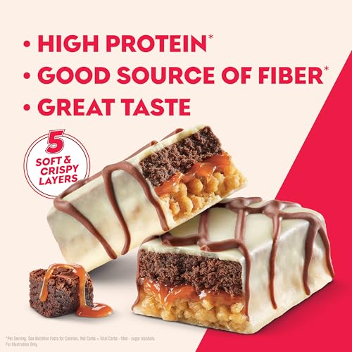 Image of Atkins High Protein Bars, Brownie Delight Flavor, 15g of Protein, 4g Net Carbs, Keto Protein Bars, Low Sugar, 4 Count