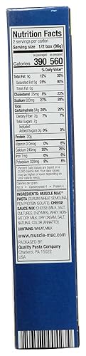 Miniatura 4 de Muscle Mac Macarrones con queso alto en proteínas, 6 cajas