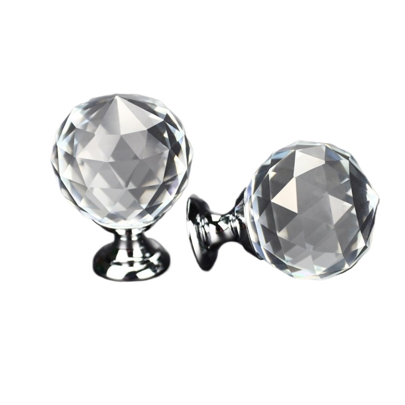 DCUIPG 8pcs Clear Diamond Shape Knob Cupboard Drawer for Dresser Drawers