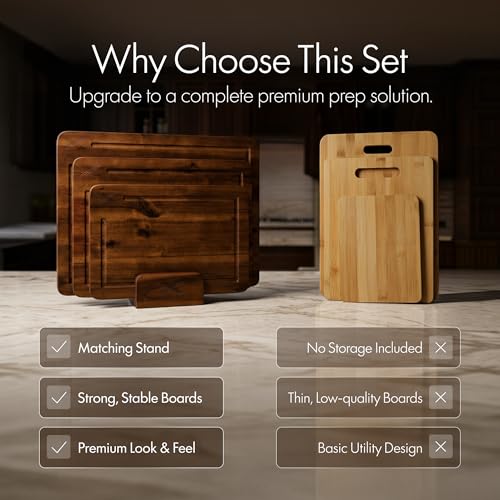 Juego de 3 Tablas de Cortar de Madera con Soporte miniatura 5