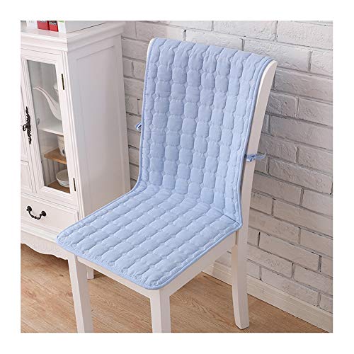Washed Cotton Rocking Chair Cushions with Backrest Non-Slip Bench Pads with Ties and Storage Bag, Office Chair Cushion for Desk Chair Lounge Chair Wicker Chair,Lightblue,50X140cm