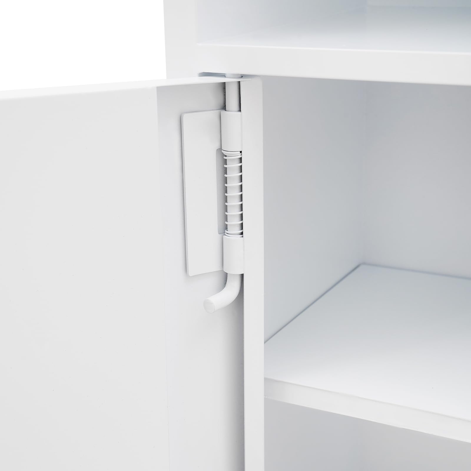 Porta carta igienica da incasso, in acciaio inox, con nicchia da parete per bagno, armadietto da bagno con ante dell'armadio, 2 ripiani + scomparto per porta, organizer da bagno per shampoo
