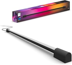 Philips Hue Play Gradient Light Tube 75cm, Noir, synchronisation de la lumière avec l’écran (nécessite Hue Sync Box – non fourni), fonctionne avec Alexa, Google Assistant et Apple Homekit