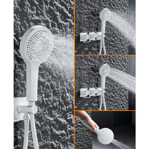 Set de douche encastré mural or pour optimiser l'espace salle de bain moderne - 5