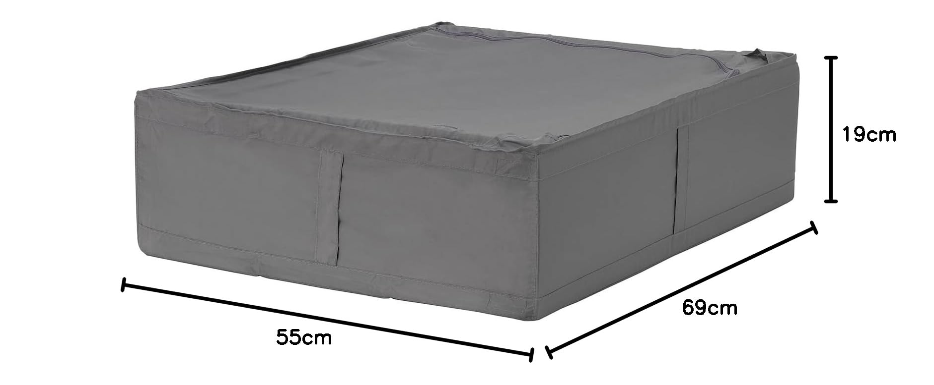 Amazon｜SKUBB スクッブ 収納ケース - ダークグレー 69x55x19 cm