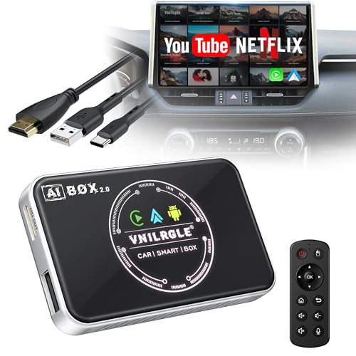 vnilrgle 4-in-1 Wireless CarPlay Adapter & Android Auto Wireless Adapter, Stream...