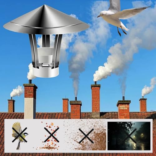 Couvercle de cheminée durable en acier inoxydable premium pour conduit de ventilation - 5