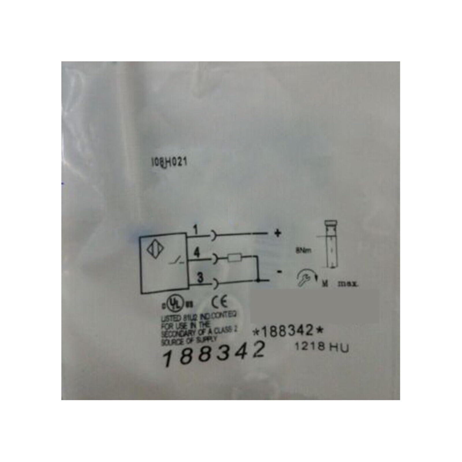 Capteur de proximité I08H021 188342 détecteur inductif position switch