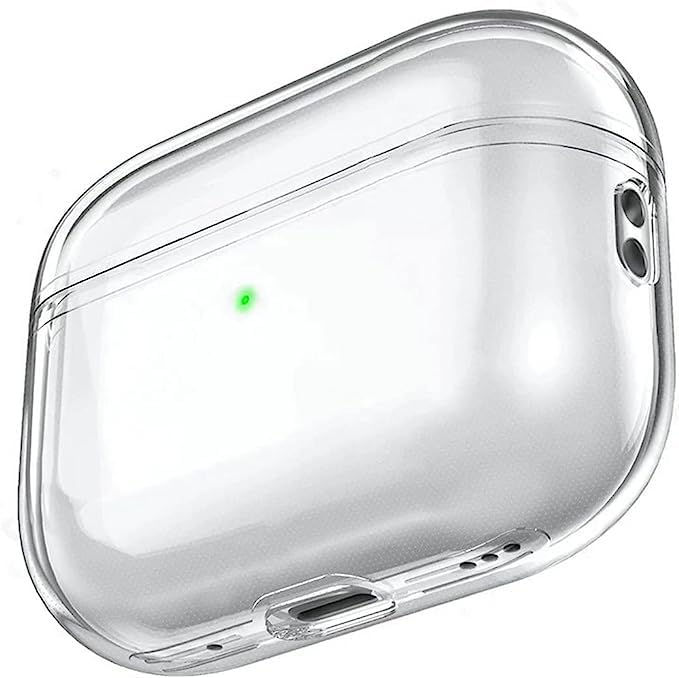 LRK Funda transparente compatible con Apple AirPods 3, no amarillenta soporta carga inalámbrica, material de TPU suave, portectivo y a prueba de