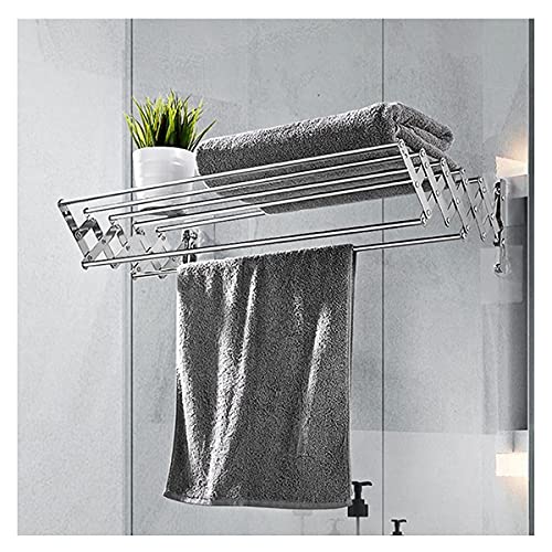 Porte-serviette mural pliant en acier inoxydable pour salle de bain