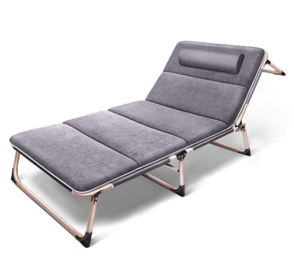 Lit de plage pliant gris et chaise longue pour vos sorties camping