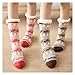 ZGXNYI Hausschuh-Socken Winter Warme Socken Frauen Pinguin Plüsch Weiche Weibliche Non Grip Boden Hausschuhe Kurze Socke Fuzzy Flauschigen Hirsch Elch Bär rutschfeste Hausschuh Socken(Pand