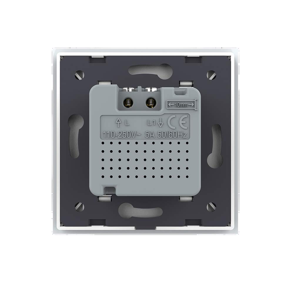 LIVOLO Bewegungsmelder Sensorschalter Touch Glasrahmen VL-C7-01RG-11-A Weiß Automatisch Sensor Timer