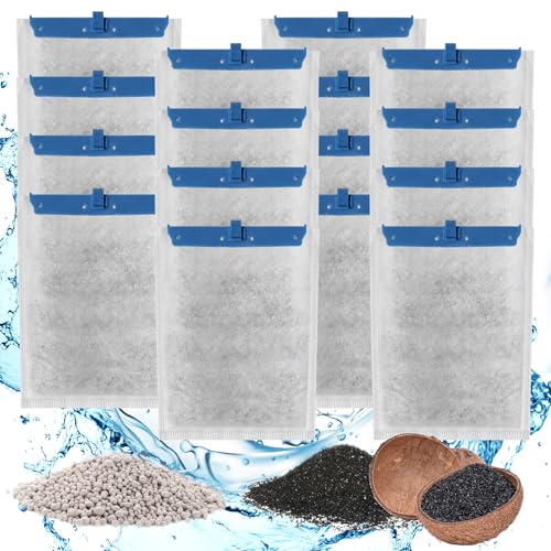 Image of 16 Pack Medium Filter Cartridges Compatible with Tetra Whisper Bio-bag Filter: Medium Aquarium Filter Cartridge Compatible with Tetra Whisper Filters 10i /IQ10 /PF10,Filter 5-10 Gallons ReptoFilter