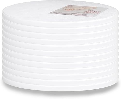 Cakebon Tablas reutilizables de plástico blanco para tartas  10 pulgadas y 12 pulgadas de grosor para pasteles  fuertes y resistentes a la grasa,