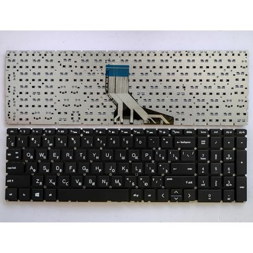 HP Pavilion 15-CR 15-CW 15-DR 15-EC 15-CX 15-DK TPN-C133 TPN-C141 用 US/RU ノートパソコンキーボード(Black RU)