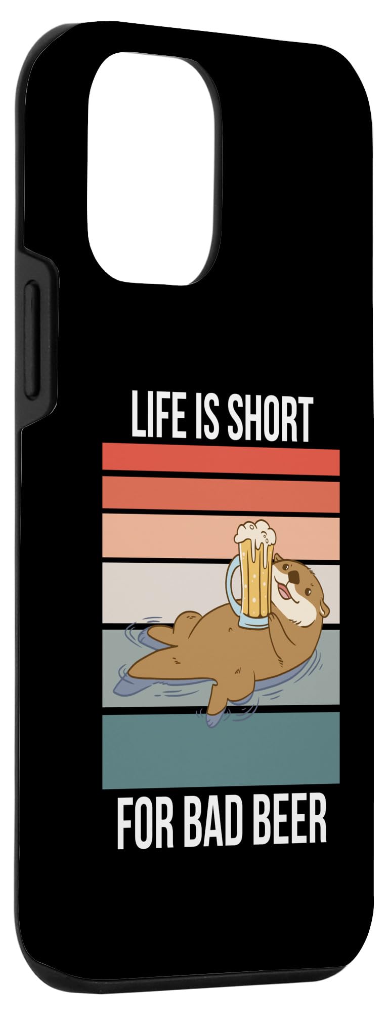 iPhone 12 mini Otter Retro Life Is Short For Bad Beer Lover Case - Image 3