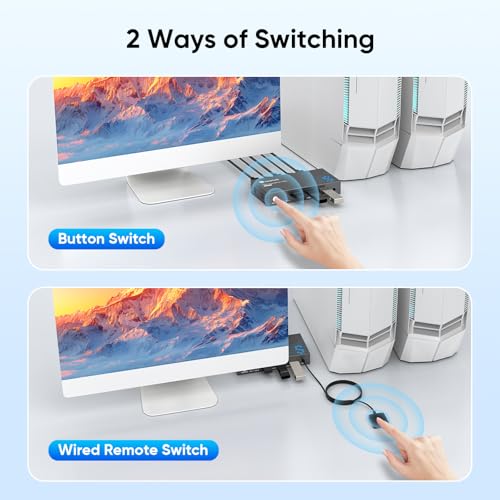 Hearvo STK-S7232H-08081 Usb 3.0 Hdmi Kvm Switch 1 Monitors 2 Computers, 4K@60Hz Kvm Switches thumb #4