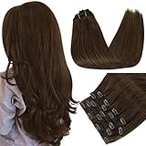 RUNATURE Clip in Extensions: Edelstahlclips, einfach zu tragen, die Haarspangen sind mit einer Schicht aus weichem Gummi überzogen, um Ihre Kopfhaut vor Beschädigungen zu schützen, und die Clips sind bereits befestigt und einfach zu tragen. Der Clip verwendet die Farbe, die der Haarfarbe am nächsten kommt. Niemand kann dein Geheimnis finden!