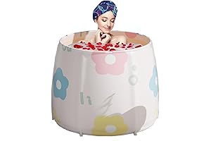 Adult Sized Portable Folding Bathtub with Thermal Foam Lining