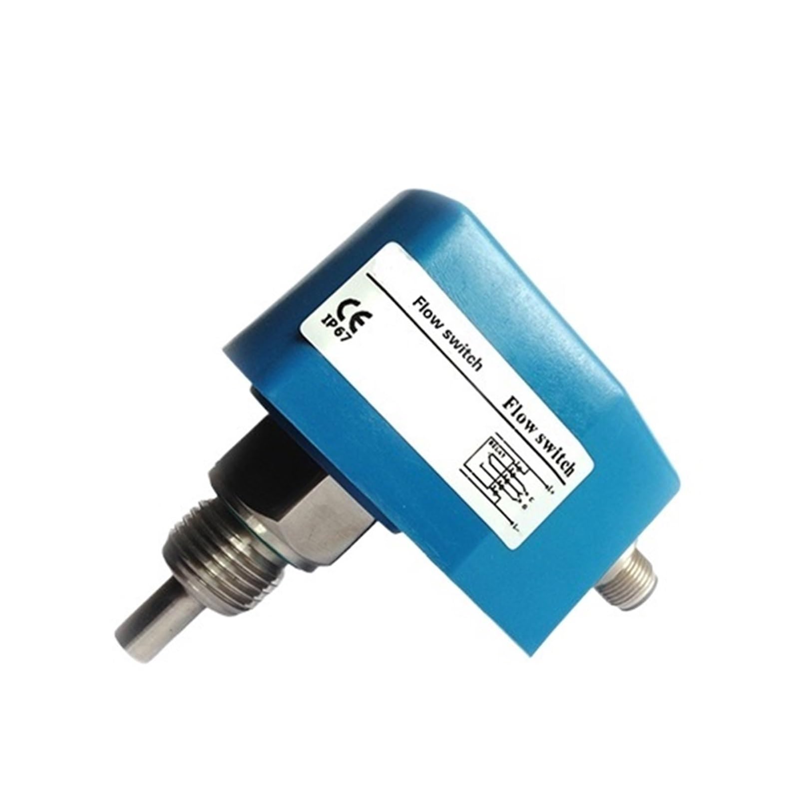 Sensore di Flusso con connettore M12, Interruttore dell'Acqua con Pressione Massima di 1..150 cm/s e 100 Bar, Attacco filettato e sensori di Flusso in Acciaio Inossidabile(G1/4,No+NC SPDT)