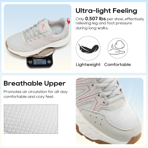 Image of Ablanczoom Womens Walking Shoes Breathable Lightweight Tennis Sneakers