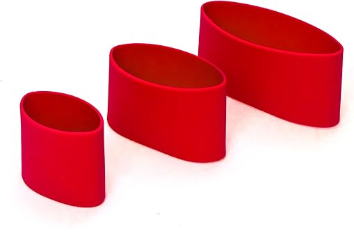 GRIFITI Band Joes Grip Bands 3 Sizes Silicone Sleeves Rubberband Durable Long Lasting Dishwasher Safe Heat Cold Tumblers Thermoses Travel Mugs Water Bottles Coffee Cups, Door Knobs Dumbbells
