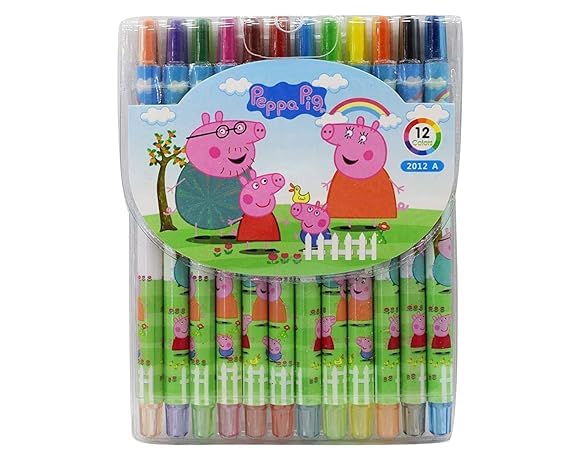 SPORTSTHAL Colorful Twist-Up 12 Crayons for Kids|Non-Toxic Rolling Crayons with Cartoon Characters|Perfect for Creative Art Supplies, Birthday Party Favors, and School Essentials|Peppa Pig Theme (B0CWLG9B32) Amazon Price History, Amazon Price Tracker