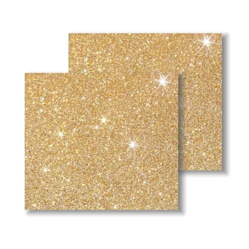 Image of Acrylic Sheets Both-Side Glitter Acrylic Sheets 1 /8 Thick for Laser Cutting Engraving Plexiglass Sheets for Art Design Crafting DIY Home Decore Festival Ornaments (2, Gold, 12x12inch)