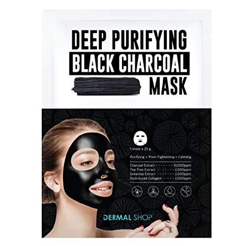 10PCS-Dermal Korea Charcoal Mask Pack of 10PCS