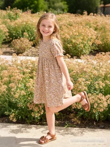 Image of PHIRAMIN Toddler Flower Girl Sandals - Girl Dress Shoes Toddler Little Kid Wedding Party