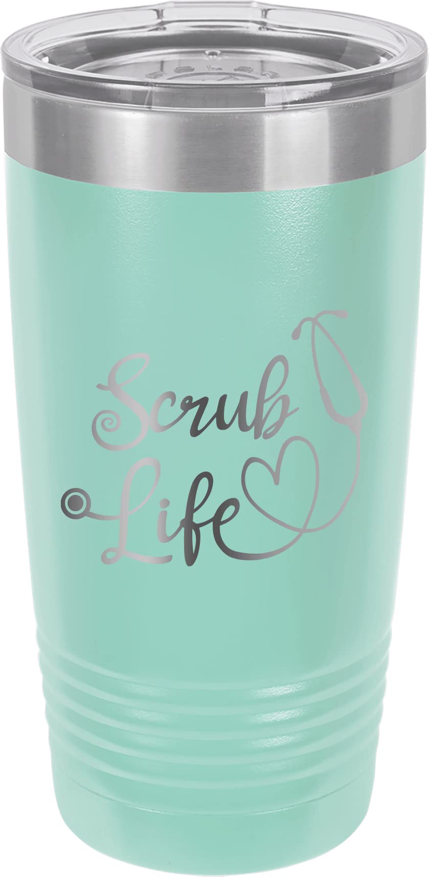 Scrub Life - Nursing/Nurse - Stainless Steel Double-Wall Insulated Tumbler 20-Ounce Truck Car Travel Coffee Cup Mug with Lid