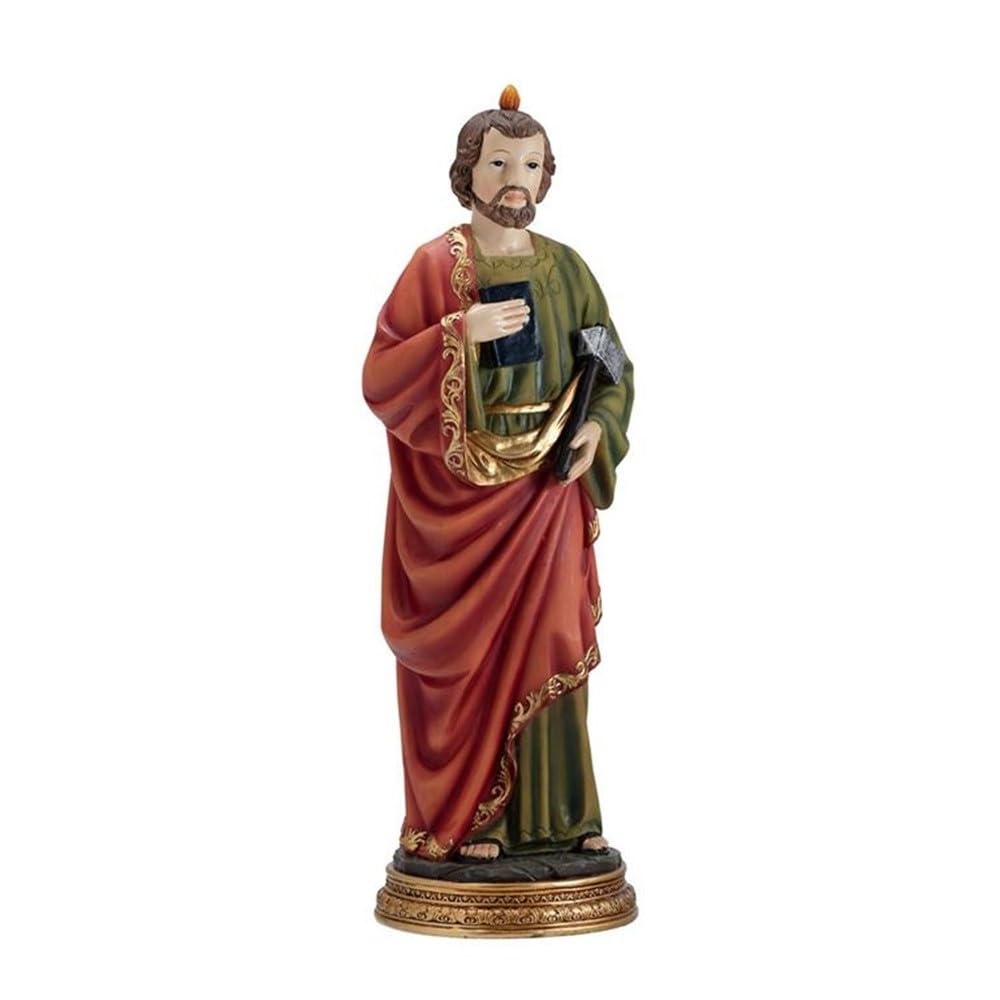 San Judas Tadeo Figura 30 cm. Resina peana Detalle Hacha patrón causas difíciles