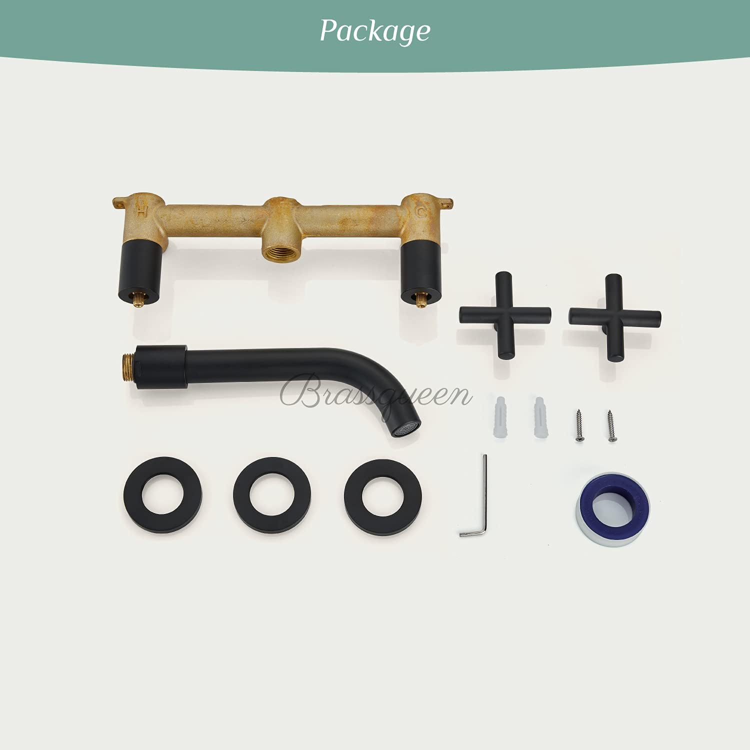 Get Special Price Matte Black Bathroom Faucet Wall Mounted Double Cross Handles Widespread Vanity Sink Mixer Faucet Two Handle Bathroom Sink Faucet Lavatory Basin Sink Faucet Flash Deals - 40% OFF Matte Black Bathroom Faucet Wall Mounted Double Cross Handles Widespread Vanity Sink Mixer Faucet Two Handle Bathroom Sink Faucet Lavatory Basin Sink Faucet