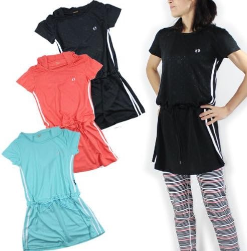 Amazon Co Jp ランニングウェア レディース ランニングドレス 吸汗速乾 Uvカット Hangten サックス Ll 服 ファッション小物