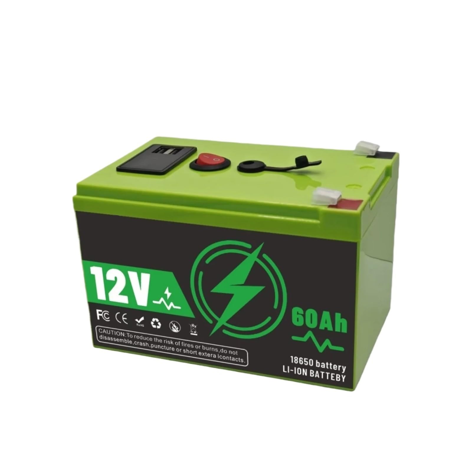 Batteria Ricaricabile BMS Incorporata Ad Alta Capacità LiFePO4 Da 12 V 200 Ah for Alimentazione Off-grid Con Luce Solare Fish Finder | Batteria ricaricabile compatibile con l'alimentazione off-grid della luce solare del fishfinder(100Ah x1)