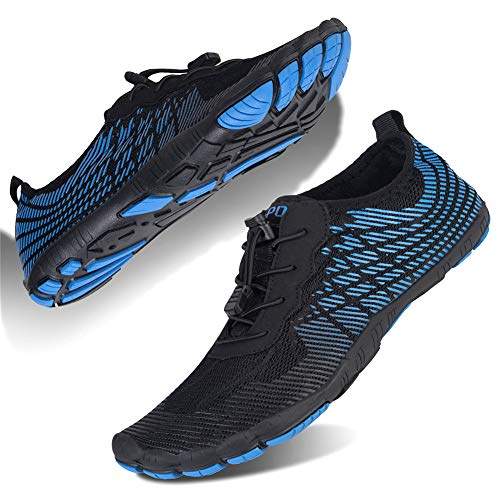 Escarpines Hombre Mujer Deportes Acuáticos Zapatos De Agua Para Secado Rápido Zapatillas Playa Calzado Para Natacion Surf Acuaticas Piscina Negro Azul,42 Eu Escarpines Hombre Mujer Deportes Acuáticos Zapatos De Agua Para Secado Rápido Zapatillas Playa Calzado Para Natacion Surf Acuaticas Piscina Negro Azul,42 Eu