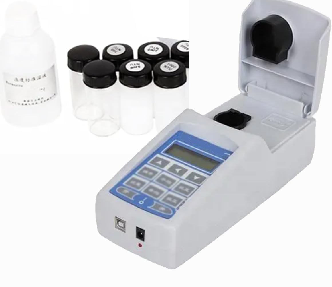 Bacterial Turbidimeter Portable Digital Bacterial Suspension Turbidity Meter Tester with Standard Turbidity Solution Kit Range 0 to 6 MCF Data Storage Function Repeatability≤0.5% RS232 Interface