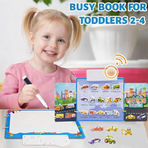 Image of Braintastic DIY Point Reading Toys Vehicle Book for Kids 3+ Years | Interactive Early Learning Educational Book with Vehicle Names & Sound Reading | Preschool Learning Toy for Boys & Girls