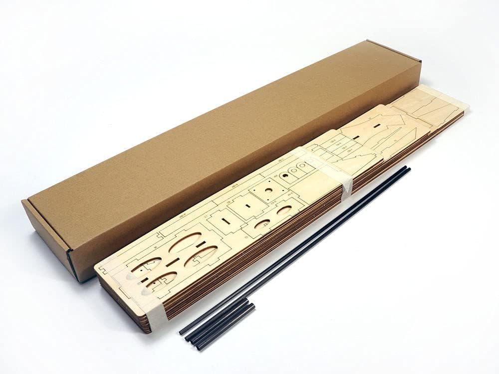RC Plywood Outrigger 600mm Wooden Air Boat Kit to Build for Adults (B081)
