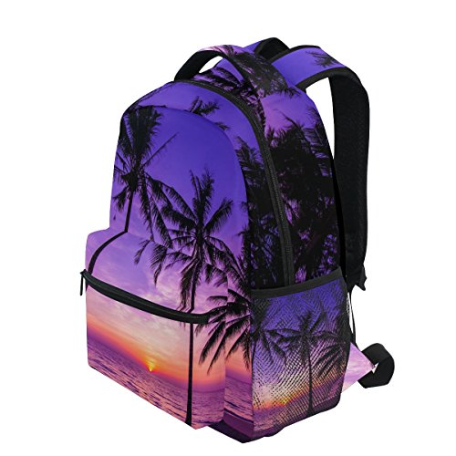TropicalLife Hawaiian Palm Tree Ocean Theme Backpacks Bookbag Shoulder School Computer Hiking Gym Travel Casual Travel Daypack3