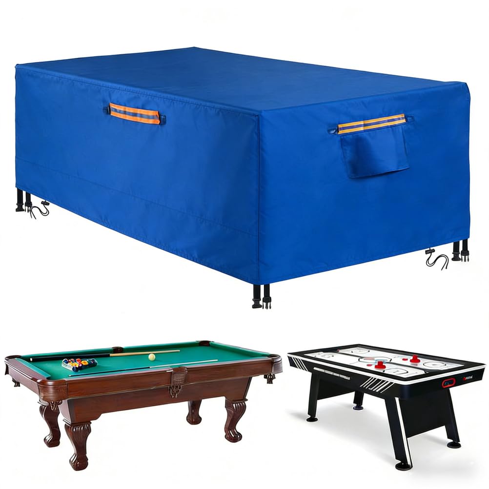 Funda para mesa de billar impermeable y resistente al polvo con hebilla de fijación exterior