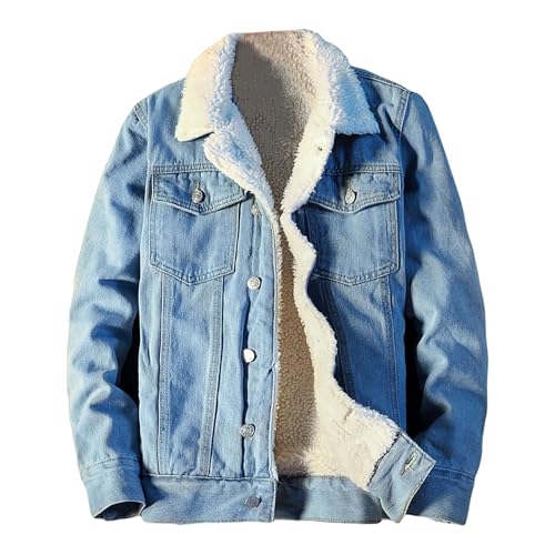 Chaqueta de mezclilla gruesa con forro Sherpa para hombre miniatura 1
