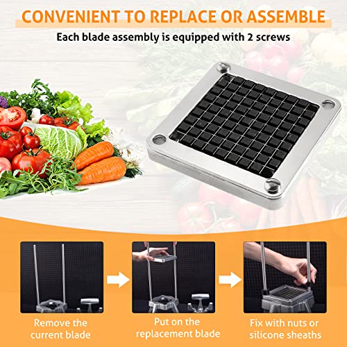 Image of WICHEMI Chopper Blade 3 /8 inch Commercial Vegetable Dicer Blades Replacement