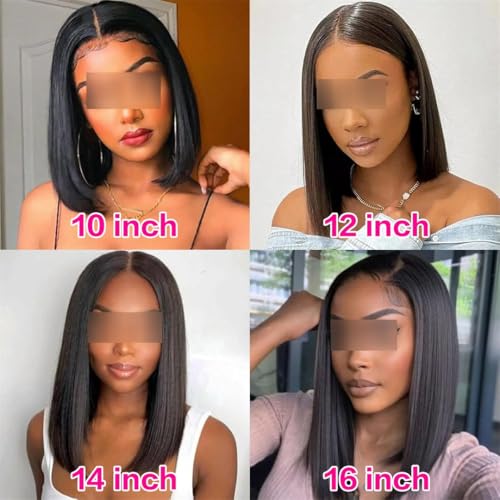 Deep wave perruques cheveux humains au fini naturel 14 pouces #P427 - 5