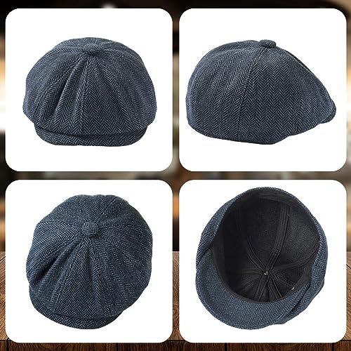 Kids Vintage Driver Cap Newsboy Cap, Boy Flat Caps Beret Hat for Pageboy Toddler 4-9 Y3