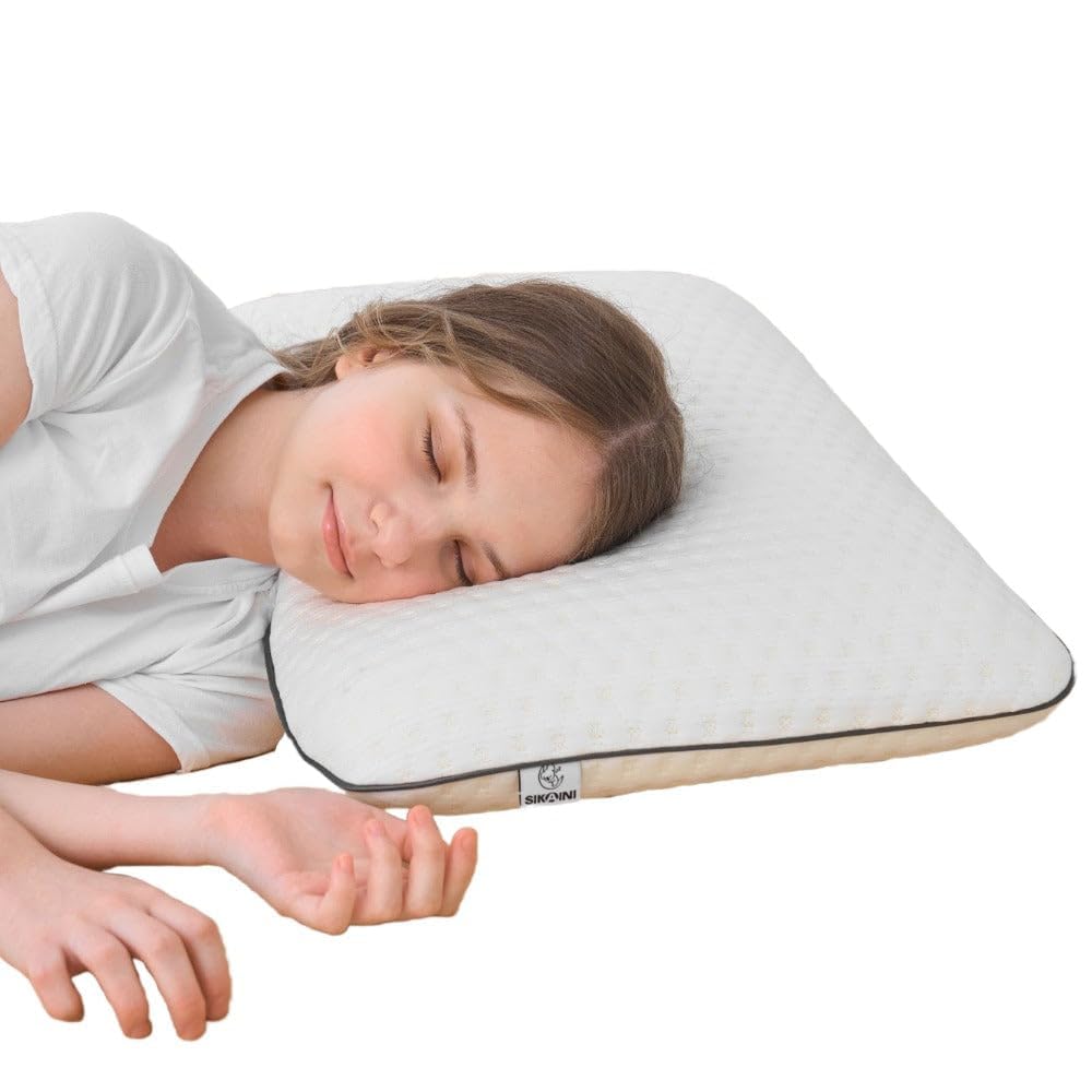 SIKAINI Junge Mädchen Kissen - Ergonomisches Kissen Jugendliche mit Memory-Schaum - Kissen 40x60 cm ideal als Damen - Kopfkissen für erholsamen Schlaf inkl. Kissenbezug