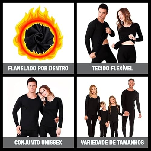 Kit Frio Conjunto Termico Pelinho Elasticidade Segunda Pele Unissex roupa termica (MASCULINO TAMANHO