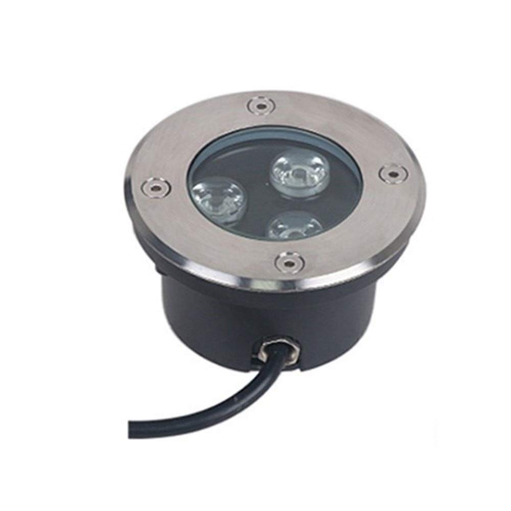 Foco empotrable exterior LED 3W luz subterránea ultrafina de acero inoxidable para suelo de jardín
